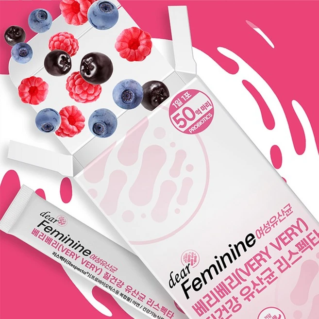 디어페미닌 여성 질건강 유산균 리스펙타 30p, 60g, 2개