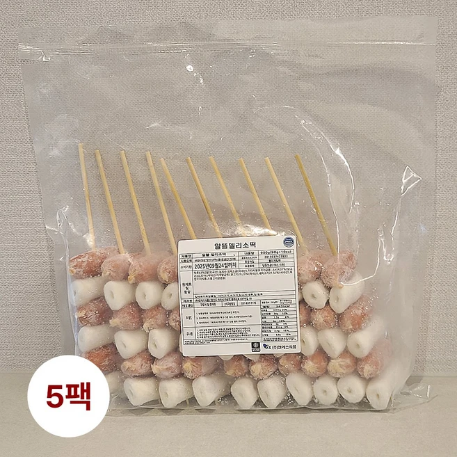 [델리] 소떡소떡 휴게소간식 캠핑용 (냉동), 5개, 900g