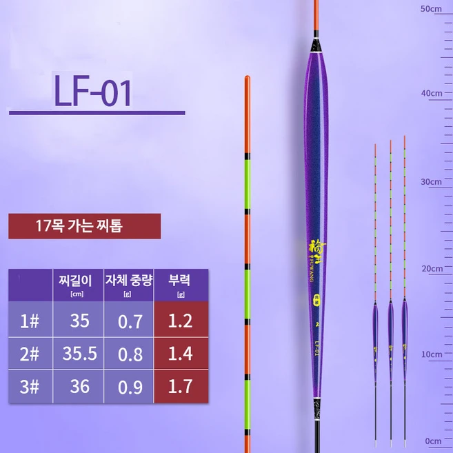 LF 바닥낚시 주간찌 민물찌 내림찌 올림 중층 붕어 가는 찌 긴 몸통 짧은 다리, LF01, 2#, 1개