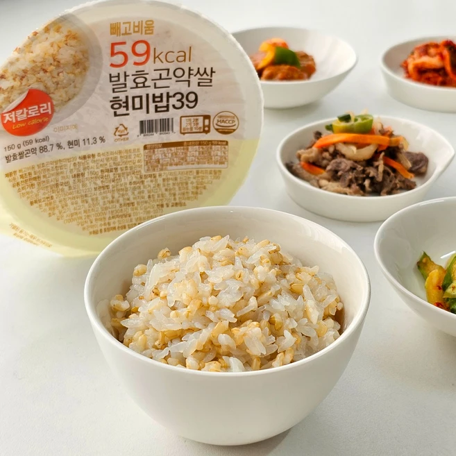 빼고비움 최저 칼로리 100g당 39kcal 발효곤약쌀현미밥39, 150g, 10개