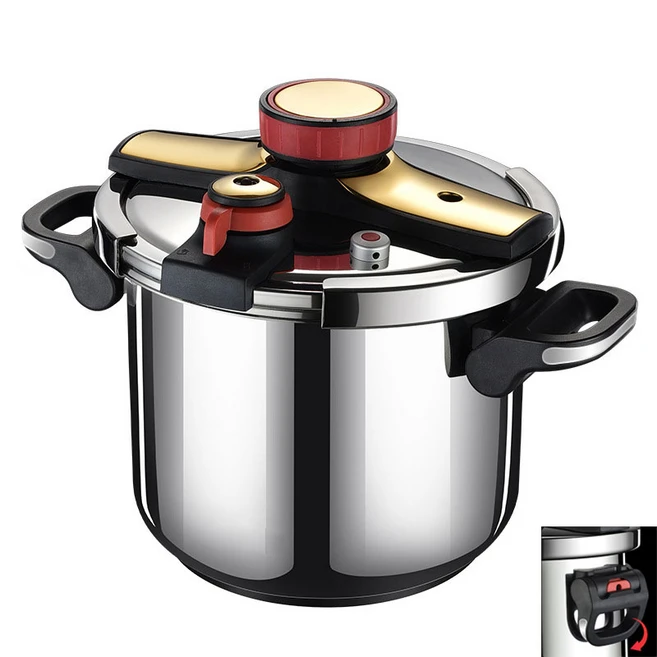 Riwonas 미니형 대용량 특대형 압력솥 1.4L~9L압력솥 5분 바로밥 찜 조리용 캠핑야영 업소용 압력솥 인덕션 IH, 1세트