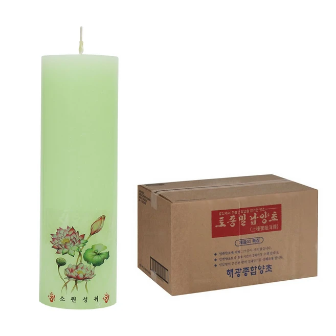 국산 고급 약쑥양초 1호 1박스 40개세트 불교양초 기도초, 1세트