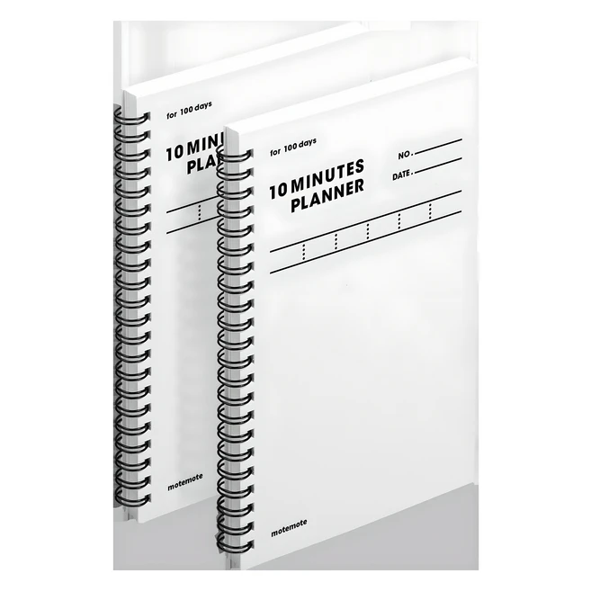 모트모트 텐미닛 플래너 100DAYS, 2개, 화이트, 125 x 198 mm