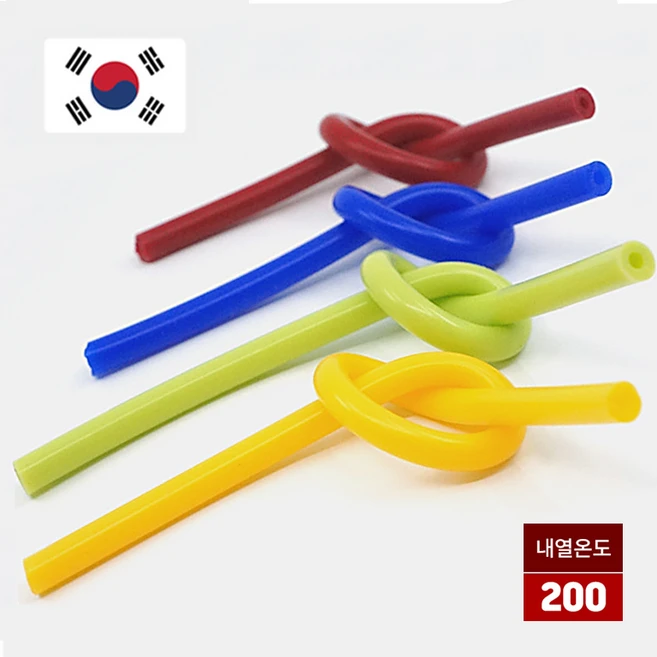 국내생산 실리콘 진공 호스 3mmx7mm (50M) 무독성 내열온도 200도, 1개