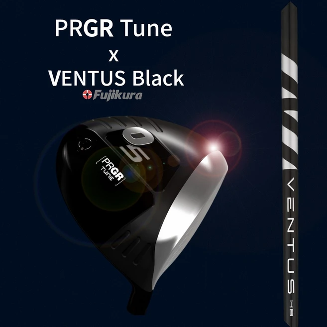 PRGR Tune 드라이버 + 벤투스 블랙6 샤프트 VENTUS 프리미엄 피팅, 10.5도, X