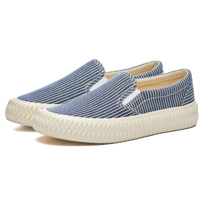 엑셀시오르 남성 여성 스크류 스트라이프 슬립온 스니커즈 FSM5023CVBL