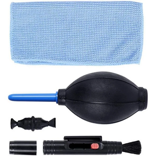 DSLR 카메라용 3 in 1 먼지 세트 렌즈 펜 수트 브러시 공기 송풍기 와이퍼 키트, 1개
