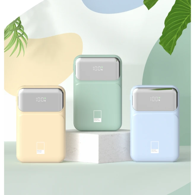 팬톤 PD 22.5W 초고속충전 대용량 케이블 일체형 미러 보조배터리 10000mAh PGB-20, Lily Cream