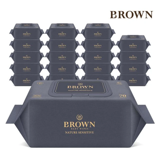 [브라운]네이처 센시티브 70매 캡 20팩, 20개, 70개