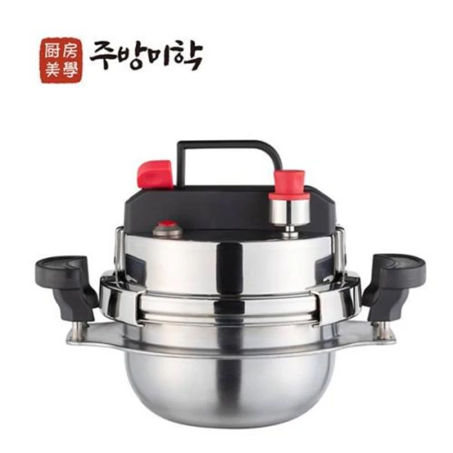 주방미학 5분 스피드 누룽지 가마솥 통3중 스텐 압력 밥솥 5중안전장치 손잡이형 압력솥 1.2L 2~3인용 인덕션, 1개, 스텐레인스