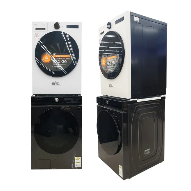 LG 삼성 드럼 세탁기 위에 모든 건조기 선반 앵글 받침대 없이 직렬 설치 키트, LG드럼16Kg이상, 삼성건조기10Kg이하, 1개, DK-LS10