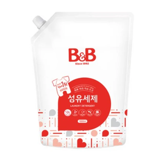 비앤비 섬유세제 리필, 1.5L, 3개