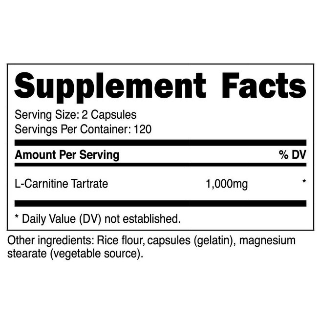 뉴트리코스트 L-카르니틴 타르트레이트 1000mg 캡슐, 240정, 1개