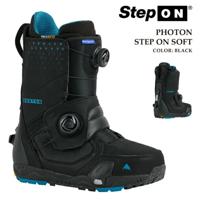 BURTON 버튼 24 25 스노우보드 부츠 PHOTON STEP ON SOFT 포톤 스텝온 소프트, 1개, Black 블랙