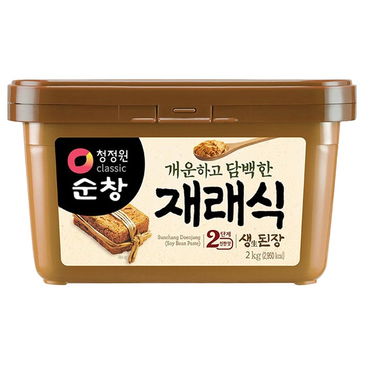청정원순창 개운하고 담백한 재래식 생된장, 2kg, 1개
