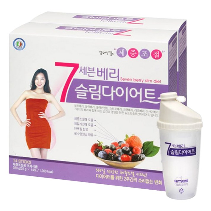 한미양행 세븐베리 슬림 다이어트 쉐이크 + 전용쉐이커 세트, 2종, 1세트, 1세트