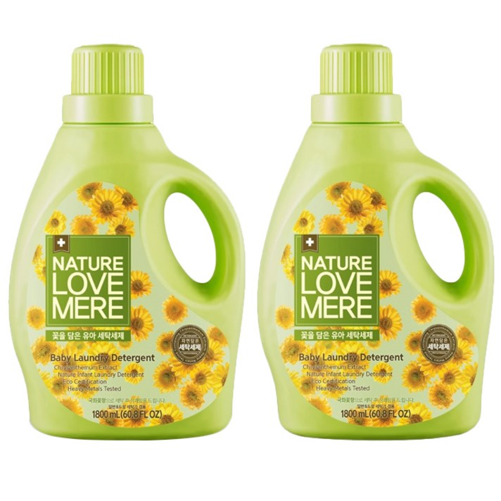 네이쳐러브메레 꽃을 담은 세탁세제 국화꽃향 1800 ml, 2개