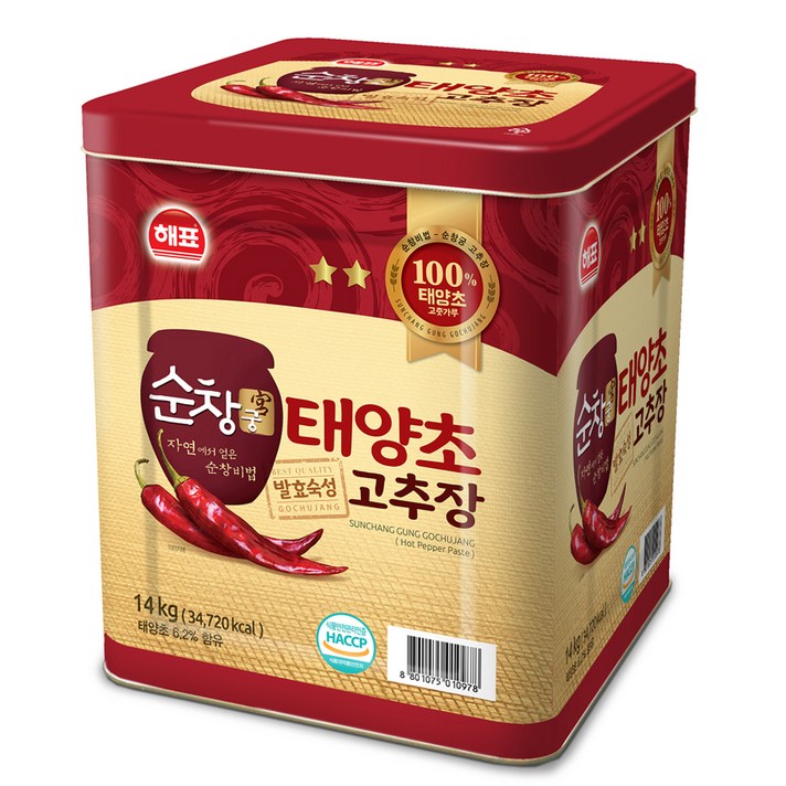 해표 순창궁 태양초고추장, 14kg, 1개