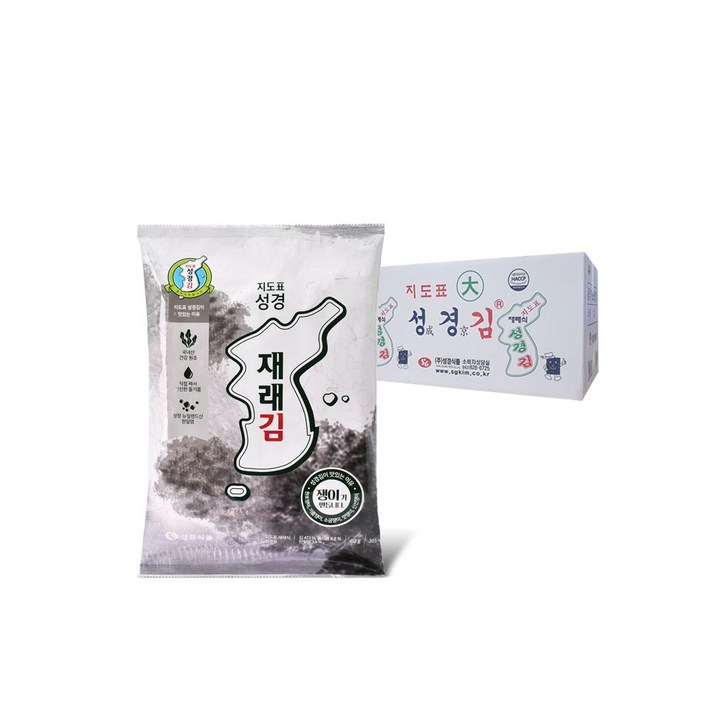 성경식품 지도표 성경 재래김, 60g, 20개입