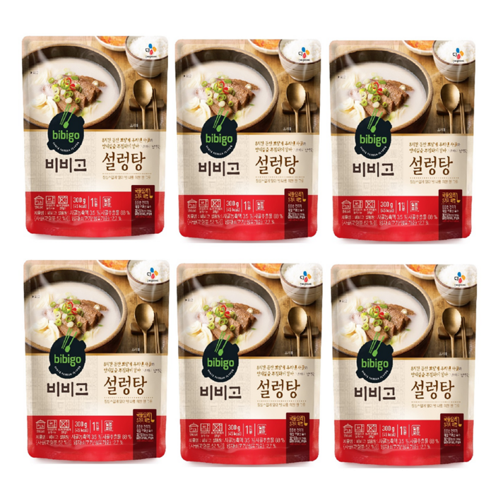비비고 설렁탕, 300g, 6개