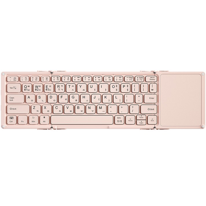 아이노트 X-FOLDING RGB 멀티 페어링 접이식 LED 블루투스 무선키보드, PINK