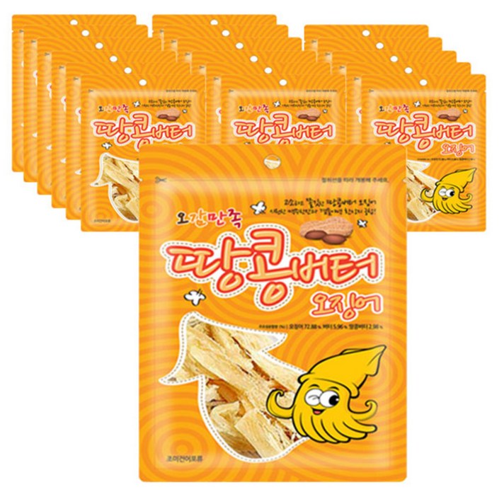 금한산업 땅콩버터 오징어, 26g, 18개