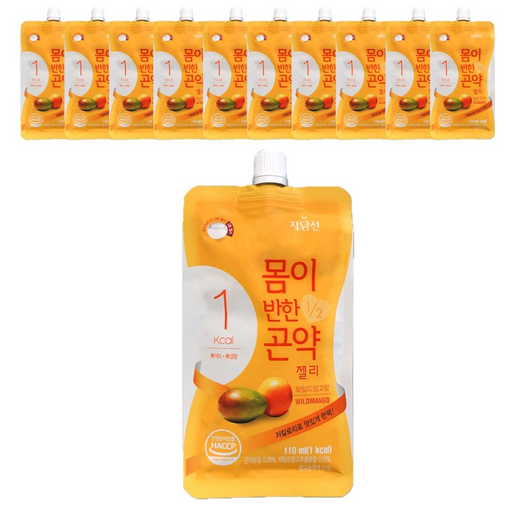 자담선 몸이반한 곤약젤리 와일드망고, 110ml, 11개입