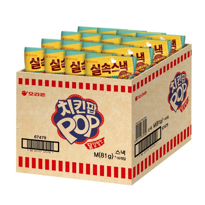 오리온 돌아온 치킨팝 닭강정맛, 81g, 16개입