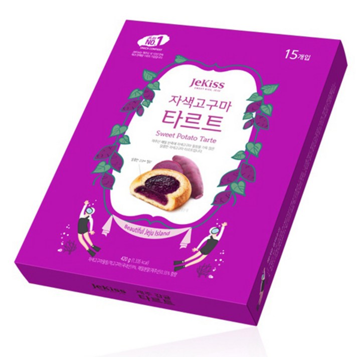 제키스 자색 고구마 타르트 특대, 28g, 15개
