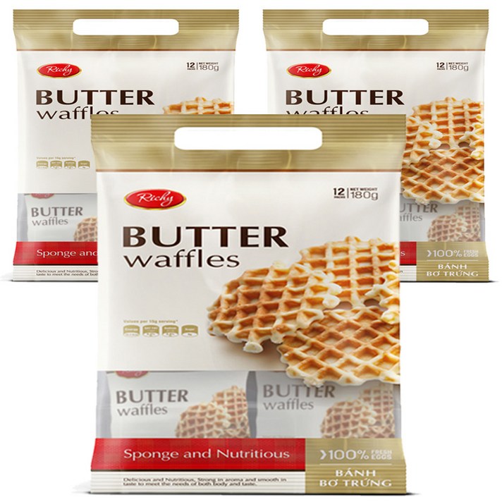리치 에그버터와플, 180g, 3개
