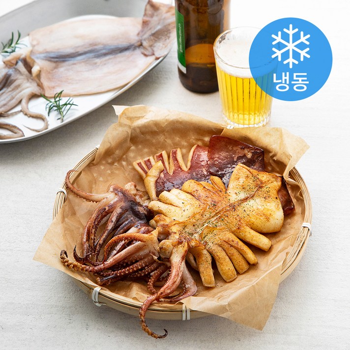 포항시 인증 구룡포 반건 오징어 특대 3미 (냉동), 390g, 1개
