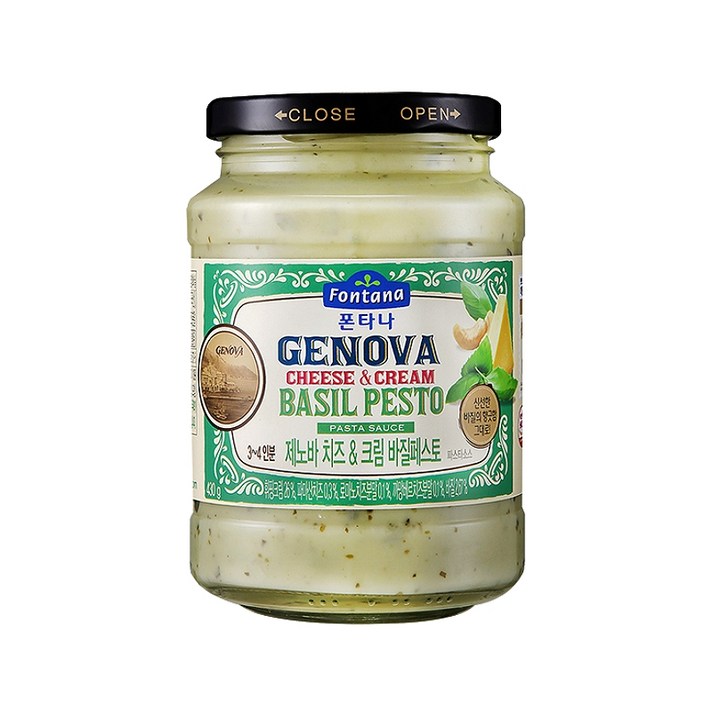 폰타나 제노바 치즈&크림 바질페스토 파스타소스, 430g, 1개