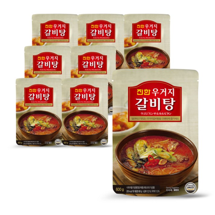 진한 우거지 갈비탕, 600g, 8개