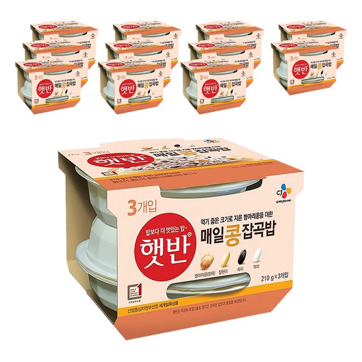 햇반 매일 콩잡곡밥, 210g, 36개