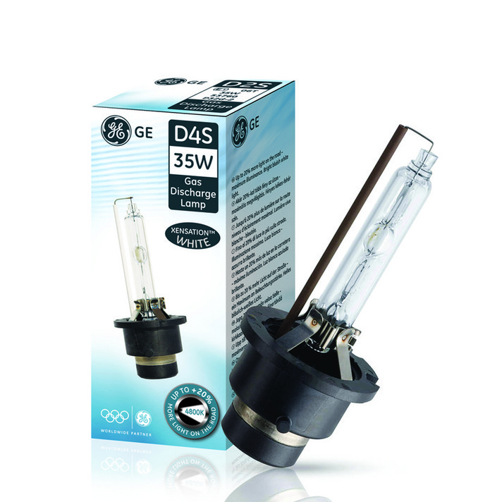 GE HID 4800K 차량용 전조등 제논 D4S, WHITE, 1개