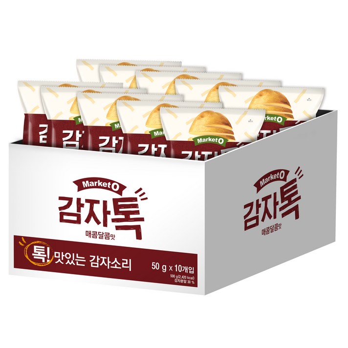 마켓오 감자톡 매콤달콤맛, 50g, 10개