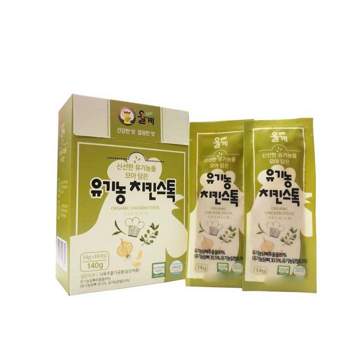 올계 유기농 치킨 스톡, 14g, 10개