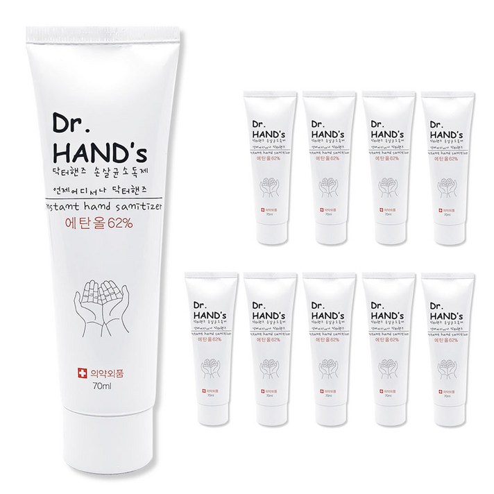 닥터핸즈 손소독제, 70ml, 10개