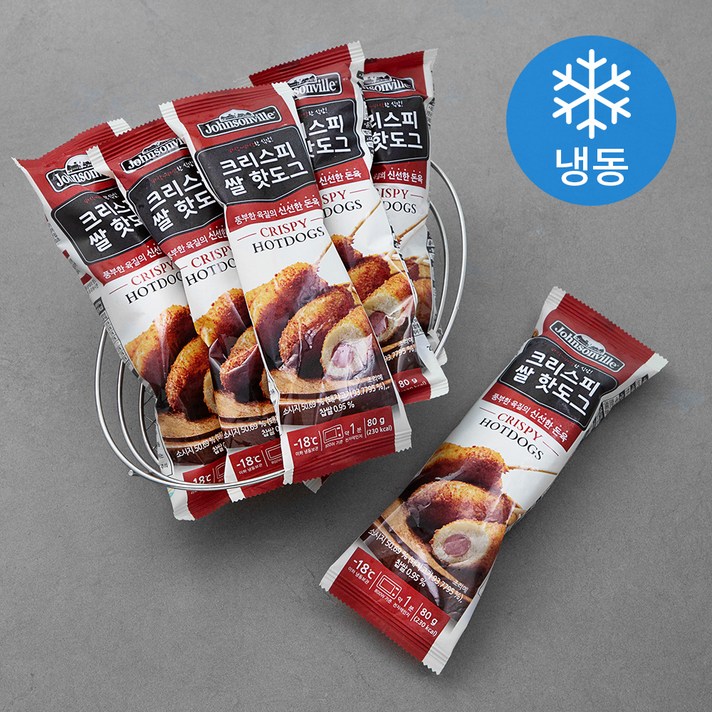 쟌슨빌 크리스피 핫도그 (냉동), 80g, 7팩
