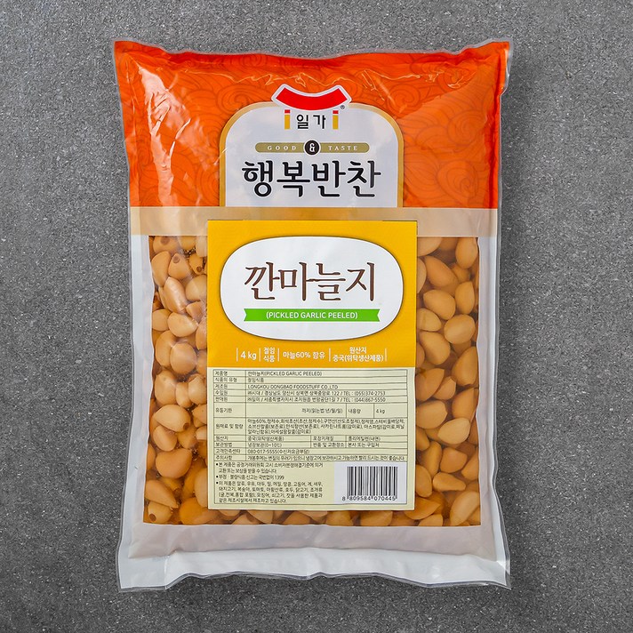 일가 행복반찬 깐마늘, 4kg, 1개