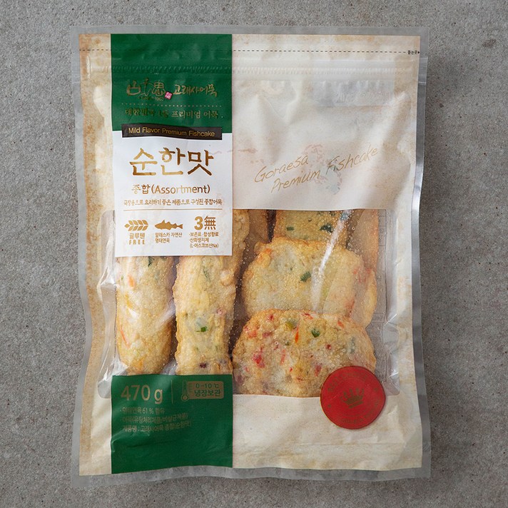 고래사어묵 종합 어묵 순한맛, 470g, 1개