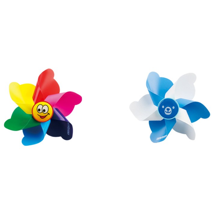 씨투엠뉴 킥보드 악세사리 바람개비, 스마일 레인보우, 블루곰, 1세트