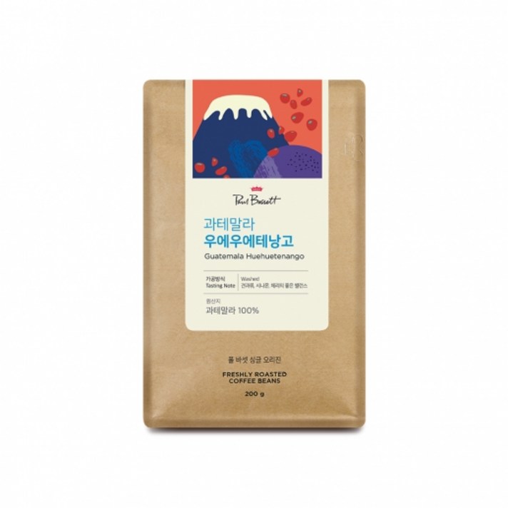 폴바셋 과테말라 우에우에테낭고 로스팅 홀빈, 홀빈(분쇄안함), 200g