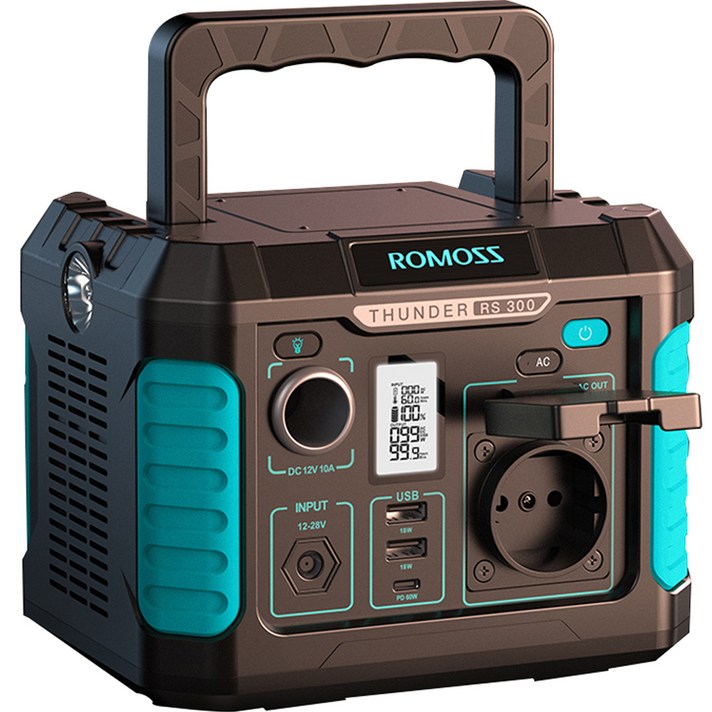 로모스 220V 대용량 배터리, 아쿠아블랙, RS300