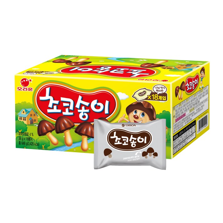 오리온 초코송이, 36g, 18개