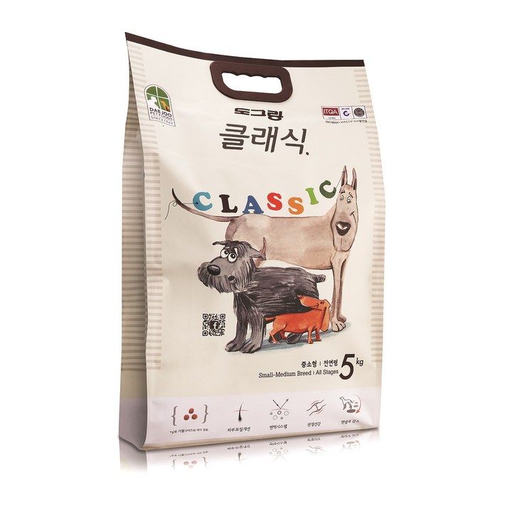도그랑 클래식 전연령 사료 중소형, 5kg, 1개