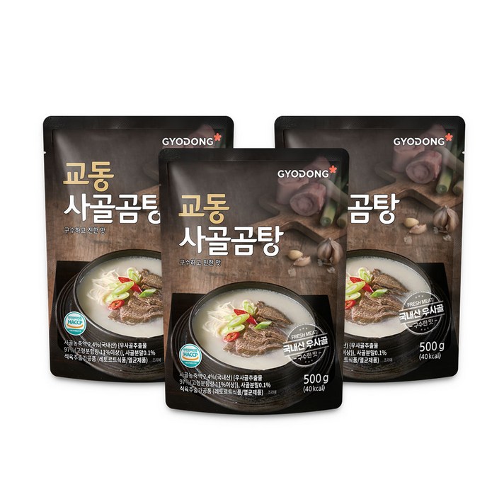 교동식품 사골곰탕, 500g, 3개입