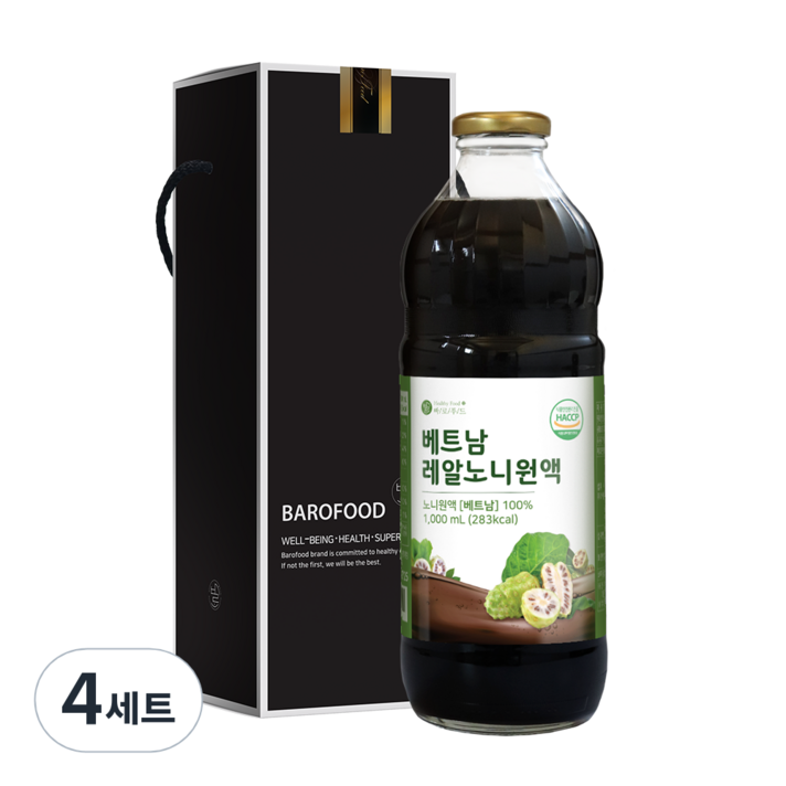 바로푸드 베트남 레알노니 + 선물박스, 1L, 4세트