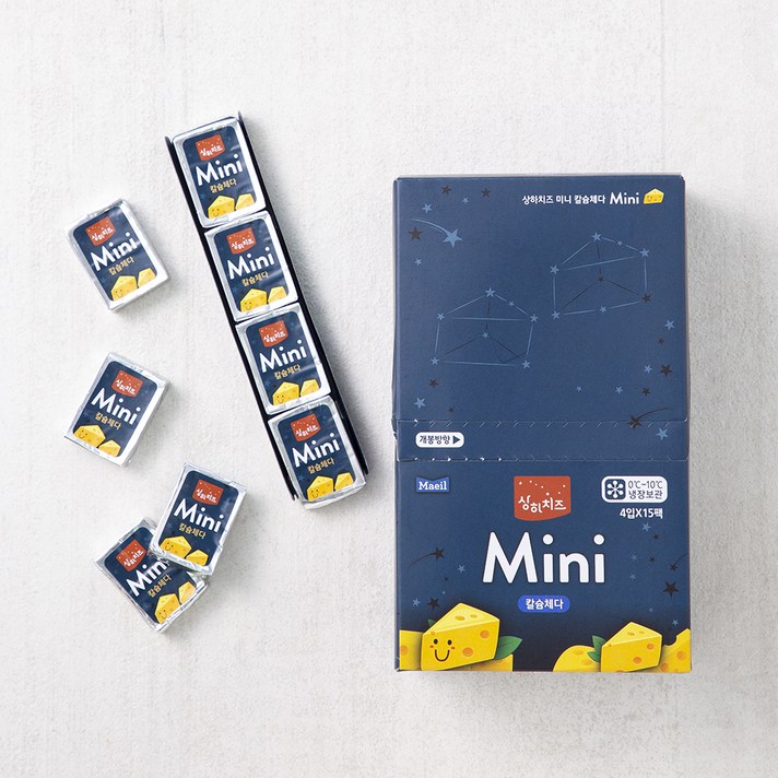 상하치즈 미니 칼슘체다, 12g, 60개