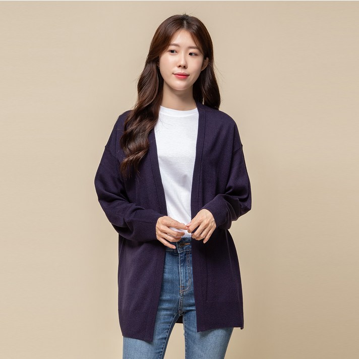 캐럿 여성용 롱 가디건 스웨터